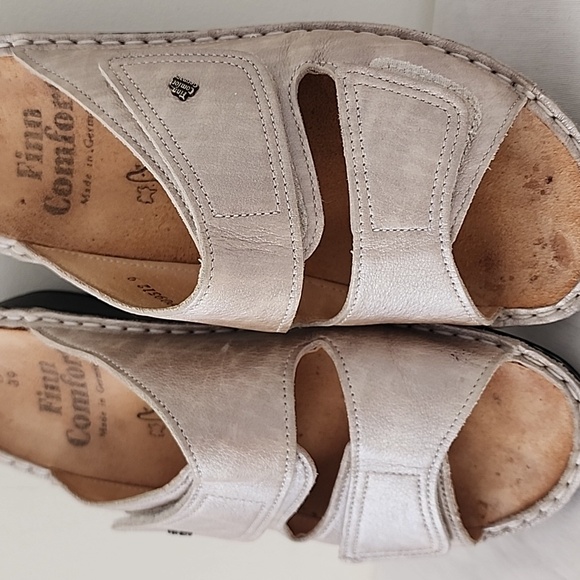 Finn Comfort Jamaika Double Strap Slide In Sandal Bisanzio Silver 39 8-8.5 - Picture 3 of 11